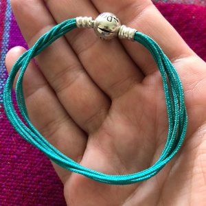 EUC Pandora turquoise multi string bracelet